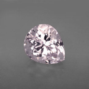 Kunzita rosa natural 4,80ct, formato de pêra, VVS-VS