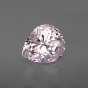 Kunzita rosa natural 4,80ct, formato de pêra, VVS-VS