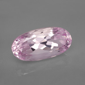 Kunzita rosa natural 11,76ct, corte oval, VVS