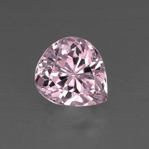 Kunzita rosa natural 5,94ct, formato de pêra, VVS-VS