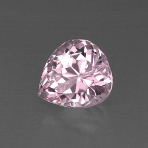 Kunzita rosa natural 5,94ct, formato de pêra, VVS-VS