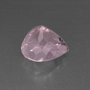 Kunzita rosa natural 5,94ct, formato de pêra, VVS-VS