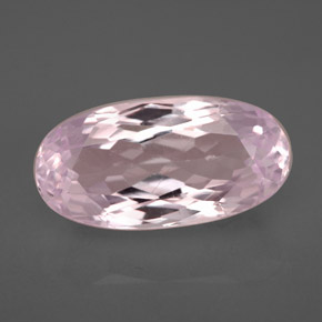 Kunzita rosa natural 7,01ct, corte oval, VS