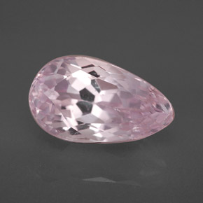 Kunzita rosa natural 4,42ct, formato de pêra, VVS-VS