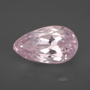 Kunzita rosa natural 4,42ct, formato de pêra, VVS-VS