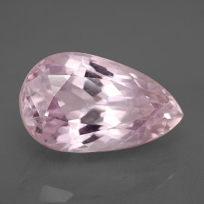 Kunzita rosa natural 8,41ct, formato de pêra, VVS-VS