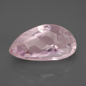 Kunzita rosa natural 8,41ct, formato de pêra, VVS-VS