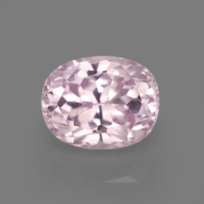 Kunzita rosa natural 5,63ct, corte oval, VVS-VS