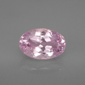 Kunzita rosa natural 3,79ct, corte oval, VS