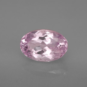 Kunzita rosa natural 3,79ct, corte oval, VS
