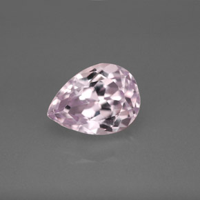 Kunzita rosa natural 3,55ct, formato de pêra, VVS-VS
