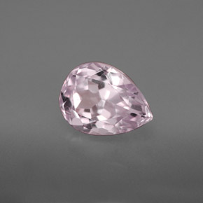 Kunzita rosa natural 3,55ct, formato de pêra, VVS-VS