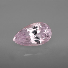 Kunzita rosa natural 3,75ct, formato de pêra, VVS-VS