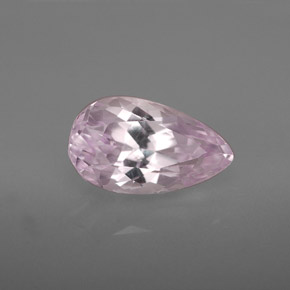 Kunzita rosa natural 3,75ct, formato de pêra, VVS-VS