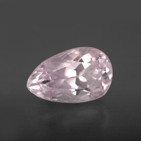 Kunzita rosa natural 4,15ct, formato de pêra, VVS-VS