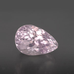 Kunzita rosa natural 4,28ct, formato de pêra, VVS-VS