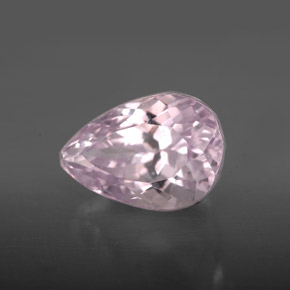 Kunzita rosa natural 4,28ct, formato de pêra, VVS-VS