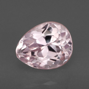 Kunzita rosa natural 2,00ct, formato de pêra, VVS-VS