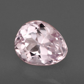 Kunzita rosa natural 2,00ct, formato de pêra, VVS-VS