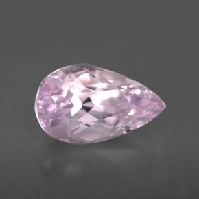 Kunzita rosa natural 4,90ct, formato de pêra, VS