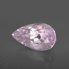 Kunzita rosa natural 4,90ct, formato de pêra, VS