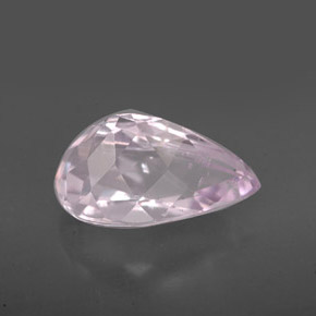 Kunzita rosa natural 4,90ct, formato de pêra, VS