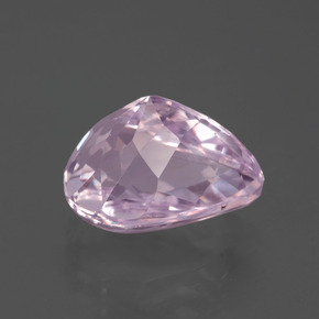 Kunzita rosa natural 6,61ct, formato de pêra, VVS-VS