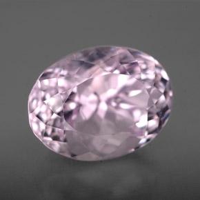 Kunzita rosa natural 7,40ct, corte oval, VVS-VS