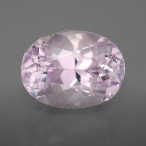 Kunzita rosa natural 6,49ct, corte oval, VVS
