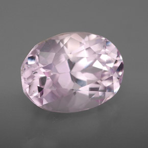 Kunzita rosa natural 6,49ct, corte oval, VVS