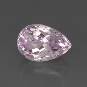 Kunzita rosa natural 6,44ct, formato de pêra, VVS-VS