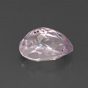 Kunzita rosa natural 6,44ct, formato de pêra, VVS-VS