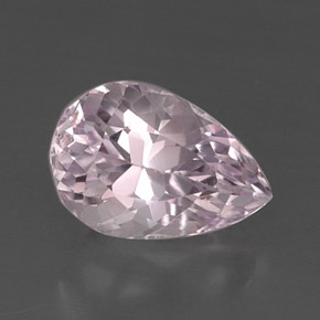 Kunzita rosa natural 8,89ct, formato de pêra, VS