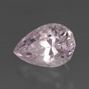 Kunzita rosa natural 8,89ct, formato de pêra, VS