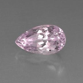 Kunzita rosa natural 9,59ct, formato de pêra, VVS