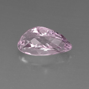 Kunzita rosa natural 9,59ct, formato de pêra, VVS