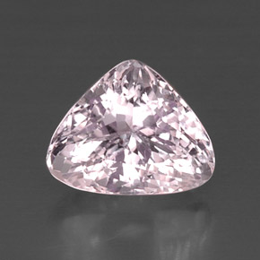 Kunzita rosa natural 8,63ct, trillion, VVS-VS
