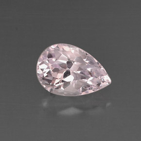 Kunzita rosa natural 4,11ct, formato de pêra, VVS-VS