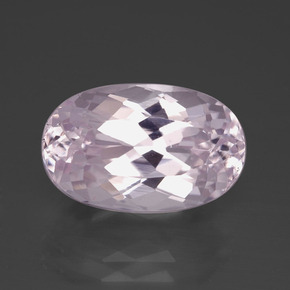Kunzita rosa natural 7,30ct, corte oval, VVS-VS
