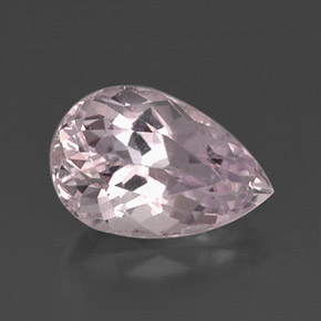 Kunzita rosa natural 7,35ct, formato de pêra, VS-SI