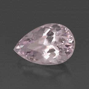 Kunzita rosa natural 7,35ct, formato de pêra, VS-SI