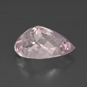 Kunzita rosa natural 7,35ct, formato de pêra, VS-SI