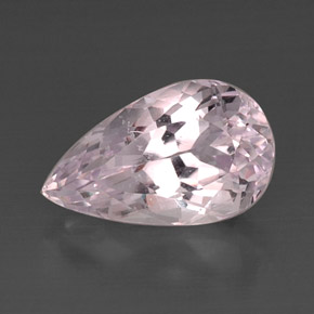 Kunzita rosa natural 11,84ct, formato de pêra, VVS-VS