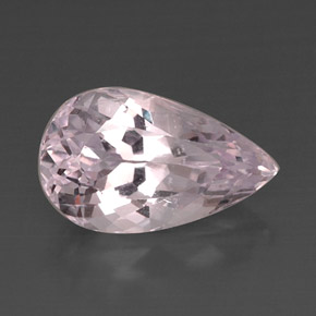 Kunzita rosa natural 11,84ct, formato de pêra, VVS-VS
