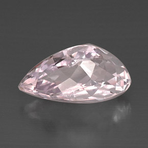 Kunzita rosa natural 11,84ct, formato de pêra, VVS-VS