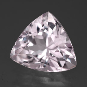 Kunzita rosa natural 6,61ct, trillion, VVS-VS