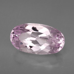 Kunzita rosa natural 6,51ct, corte oval, VVS-VS