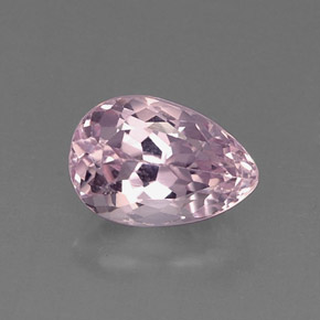 Kunzita rosa natural 5,88ct, formato de pêra, VS