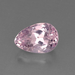 Kunzita rosa natural 5,88ct, formato de pêra, VS
