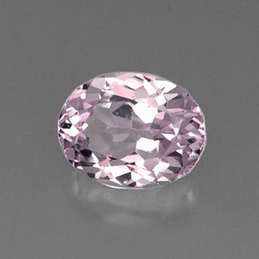 Kunzita rosa natural 6,73ct, corte oval, VVS-VS